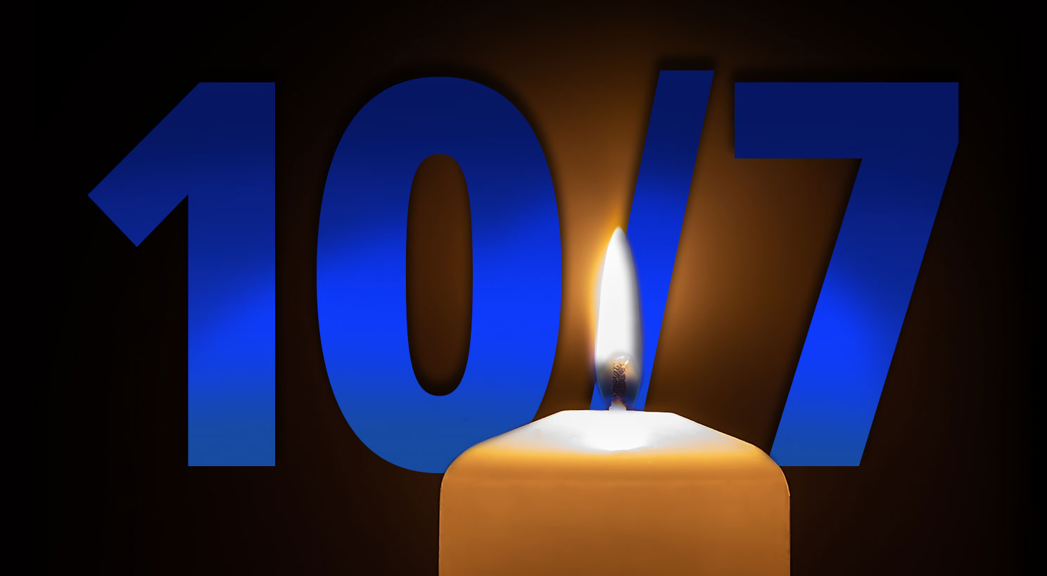 10/7 memorial candle
